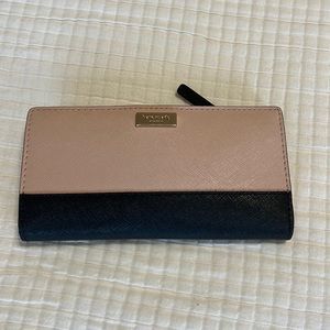 Kate Spade Mauve/Black Leather Wallet